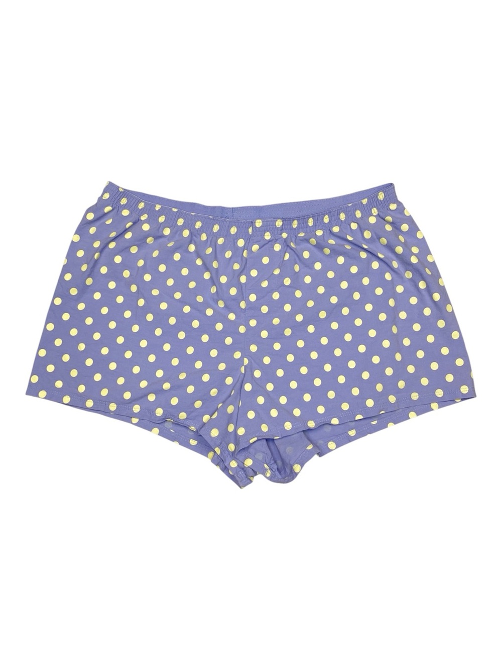 Vintage Y2K Torrid Light Blue Yellow Polka Dot Cotton Boxer Shorts Size XL